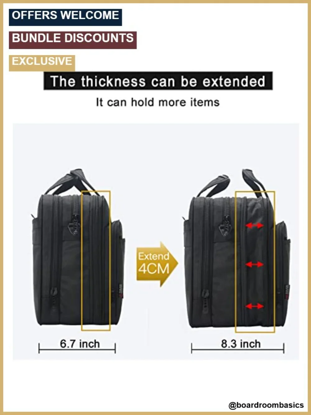 Large Canvas Briefcase Laptop Bag Mens Work Tote 19 Inch